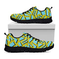 Retro Funky Pattern Print Black Running Shoes