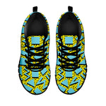 Retro Funky Pattern Print Black Sneakers