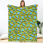 Retro Funky Pattern Print Blanket