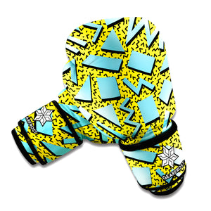 Retro Funky Pattern Print Boxing Gloves