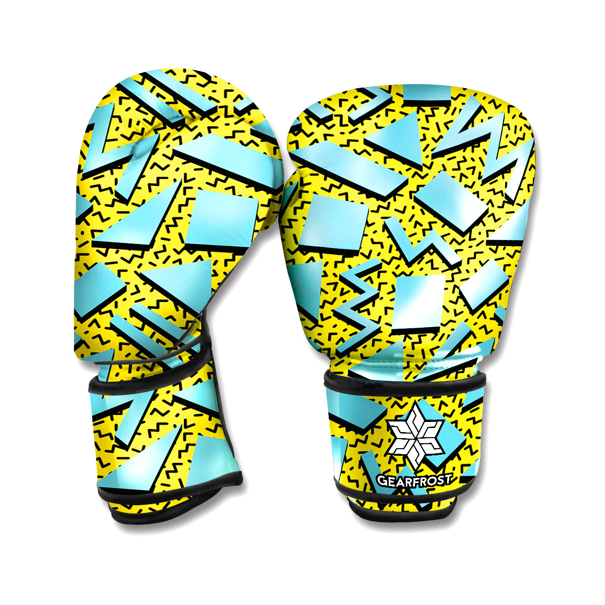 Retro Funky Pattern Print Boxing Gloves