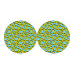 Retro Funky Pattern Print Car Coasters