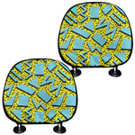 Retro Funky Pattern Print Car Headrest Covers