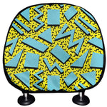 Retro Funky Pattern Print Car Headrest Covers