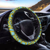 Retro Funky Pattern Print Car Steering Wheel Cover