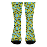 Retro Funky Pattern Print Crew Socks