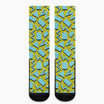 Retro Funky Pattern Print Crew Socks