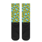 Retro Funky Pattern Print Crew Socks