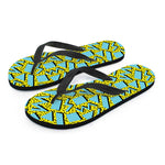 Retro Funky Pattern Print Flip Flops