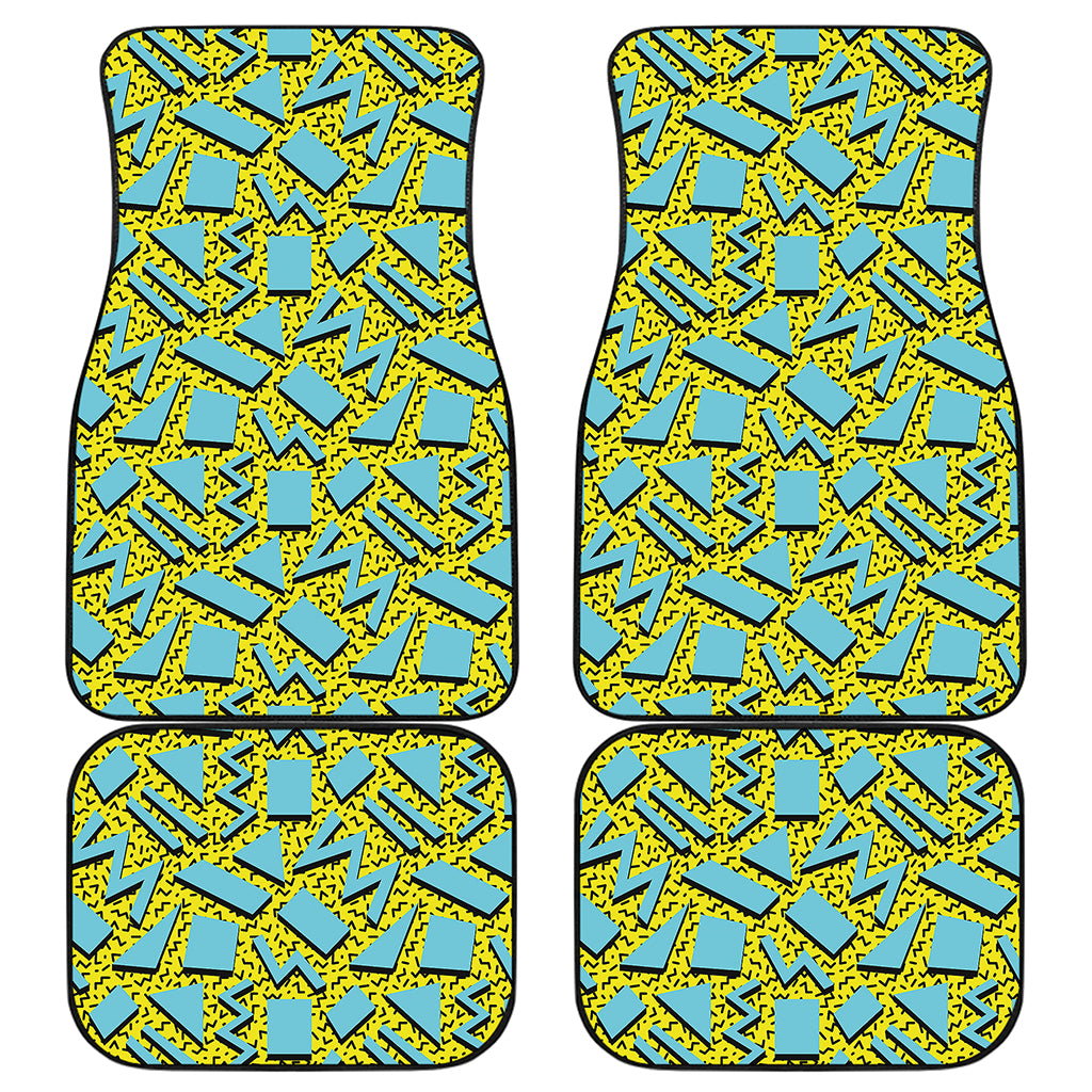 Retro Funky Pattern Print Front and Back Car Floor Mats