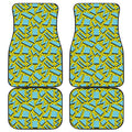 Retro Funky Pattern Print Front and Back Car Floor Mats