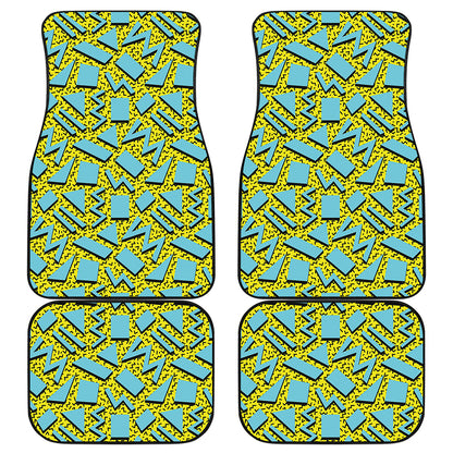 Retro Funky Pattern Print Front and Back Car Floor Mats