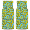 Retro Funky Pattern Print Front and Back Car Floor Mats