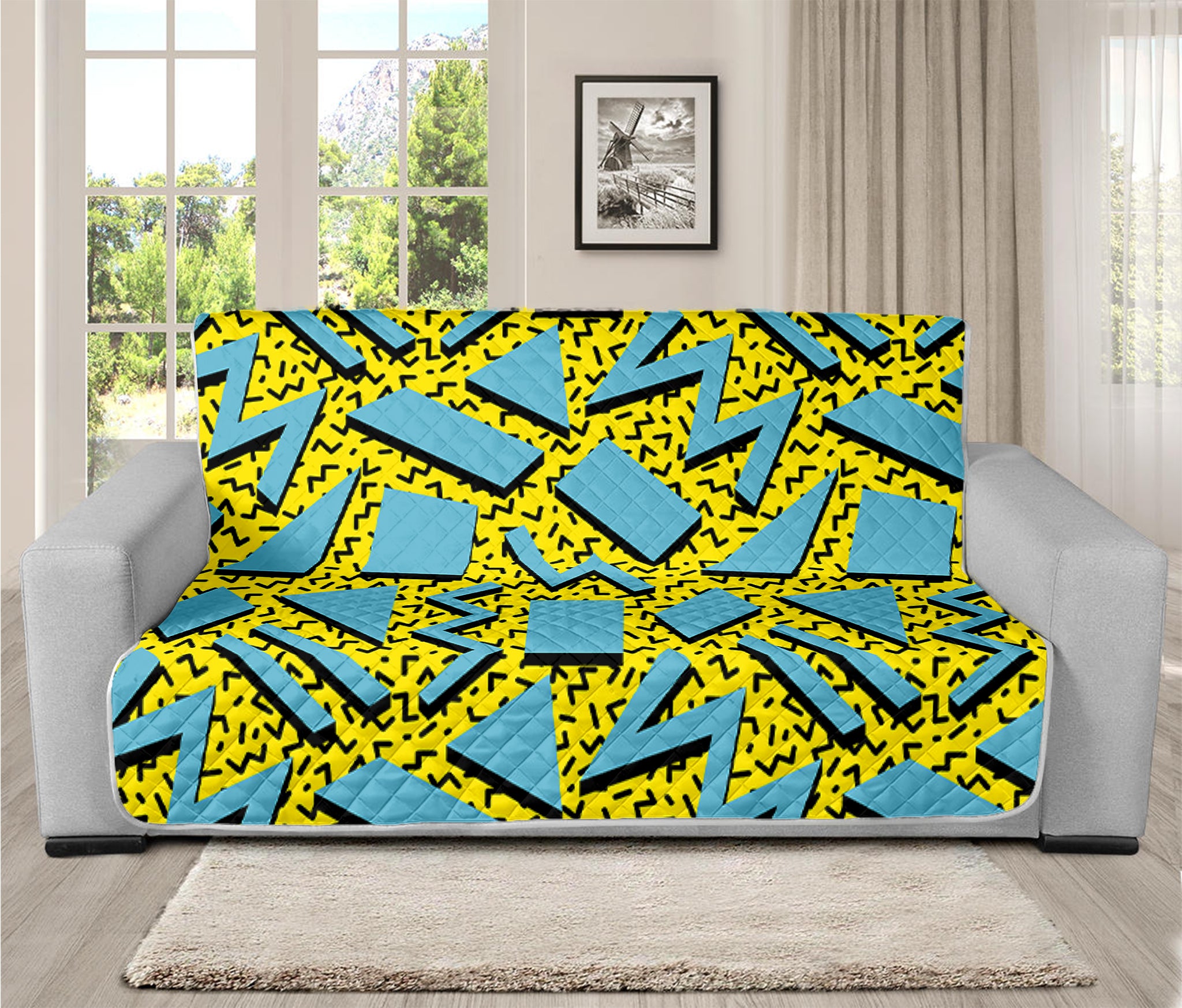 Retro Funky Pattern Print Futon Protector