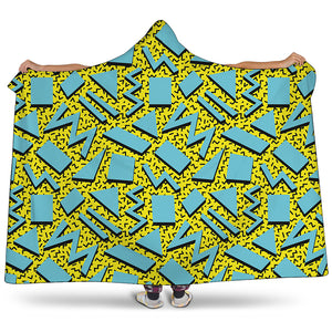 Retro Funky Pattern Print Hooded Blanket