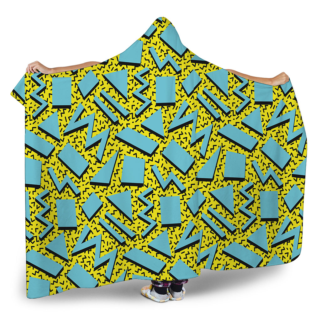 Retro Funky Pattern Print Hooded Blanket