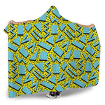 Retro Funky Pattern Print Hooded Blanket