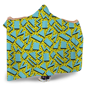 Retro Funky Pattern Print Hooded Blanket