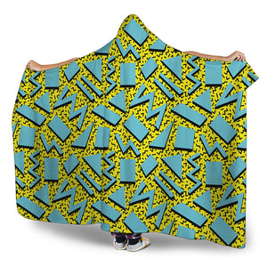 Retro Funky Pattern Print Hooded Blanket