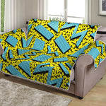 Retro Funky Pattern Print Loveseat Protector