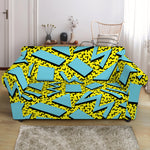 Retro Funky Pattern Print Loveseat Slipcover