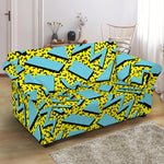 Retro Funky Pattern Print Loveseat Slipcover