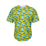 Retro Funky Pattern Print Men's Baseball Jersey