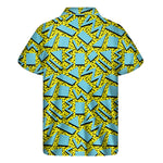 Retro Funky Pattern Print Men's Short Sleeve Shirt