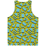 Retro Funky Pattern Print Men's Tank Top