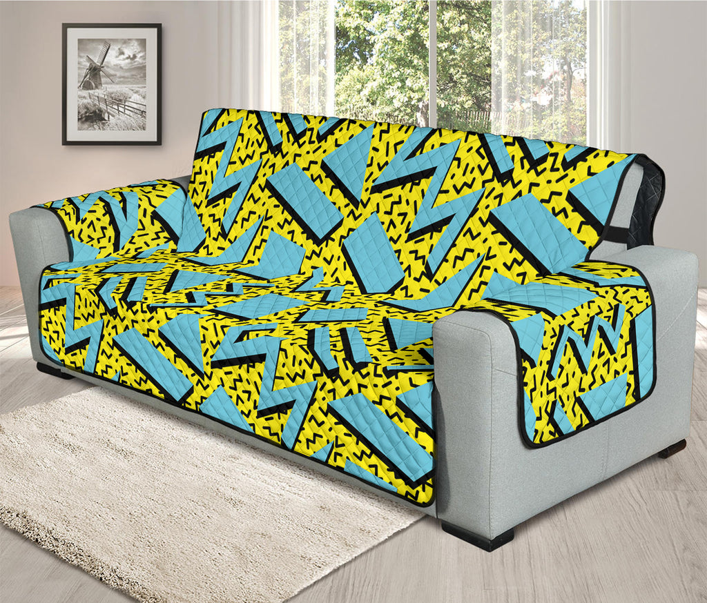 Retro Funky Pattern Print Oversized Sofa Protector