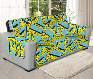 Retro Funky Pattern Print Oversized Sofa Protector