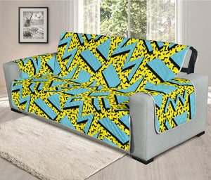 Retro Funky Pattern Print Oversized Sofa Protector