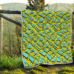 Retro Funky Pattern Print Quilt