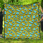 Retro Funky Pattern Print Quilt