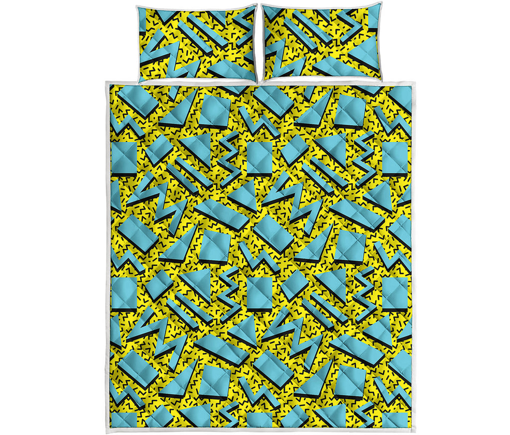 Retro Funky Pattern Print Quilt Bed Set