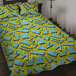 Retro Funky Pattern Print Quilt Bed Set