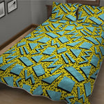 Retro Funky Pattern Print Quilt Bed Set