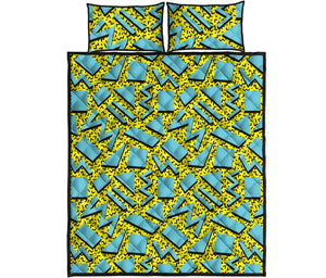 Retro Funky Pattern Print Quilt Bed Set