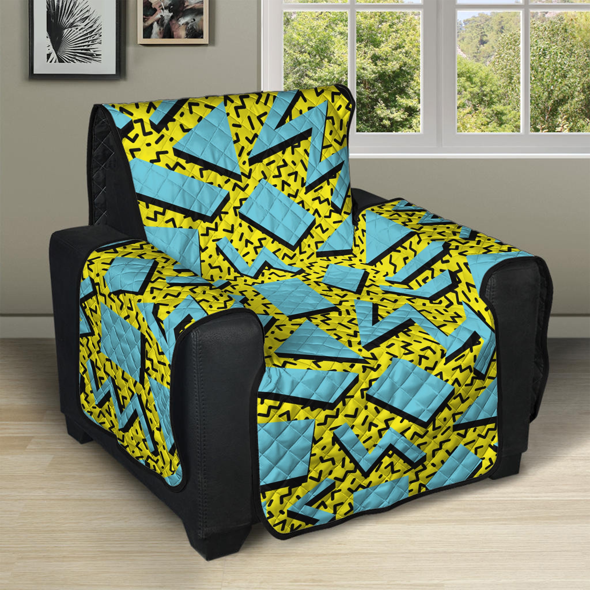 Retro Funky Pattern Print Recliner Protector