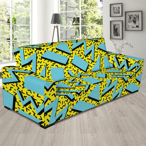 Retro Funky Pattern Print Sofa Slipcover