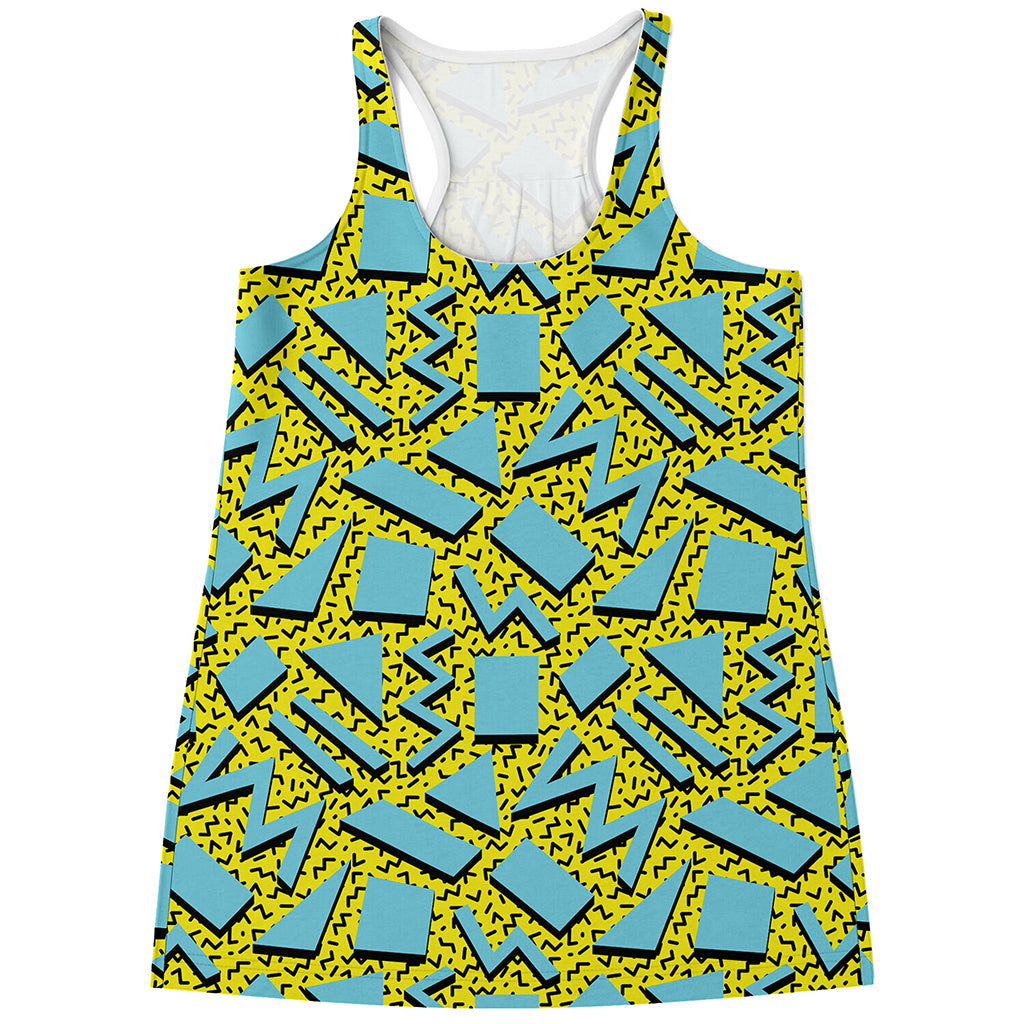 Retro Funky Pattern Print Women's Racerback Tank Top