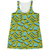 Retro Funky Pattern Print Women's Racerback Tank Top