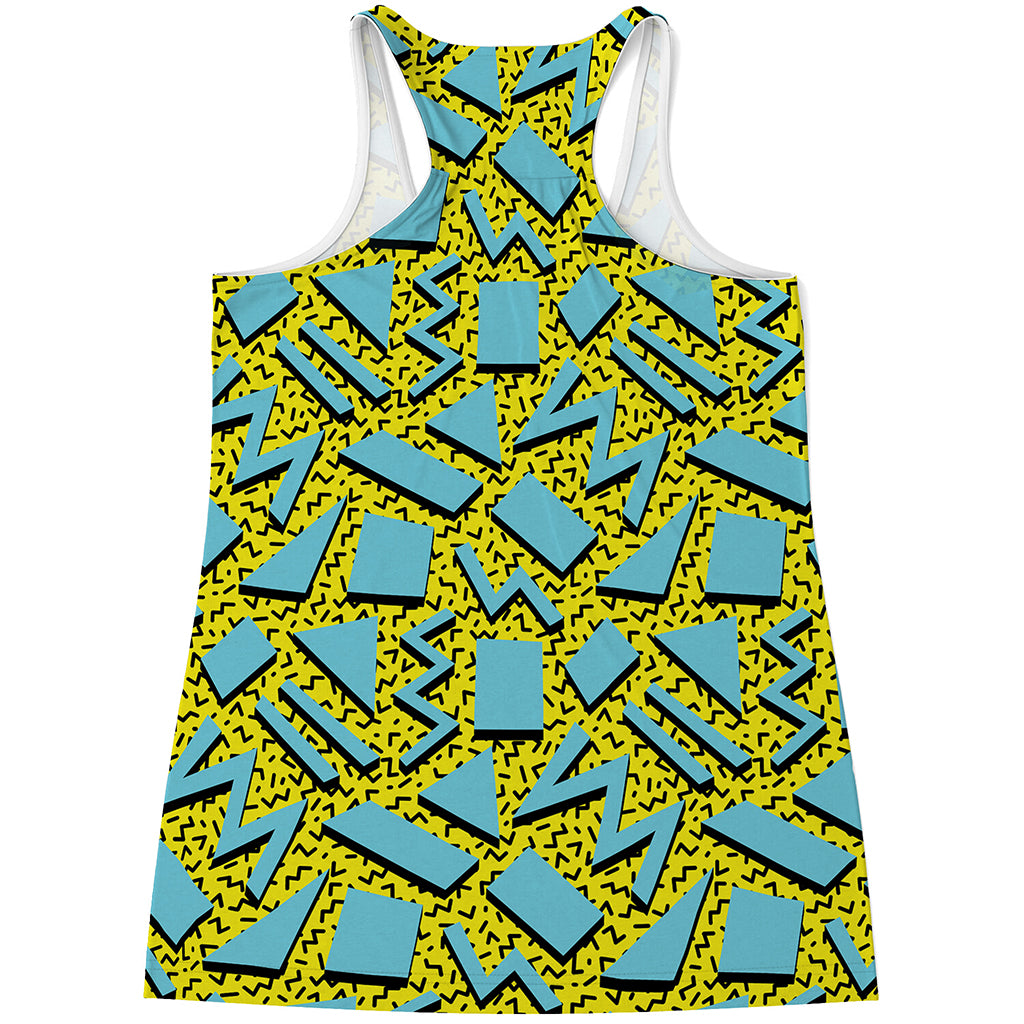 Retro Funky Pattern Print Women's Racerback Tank Top