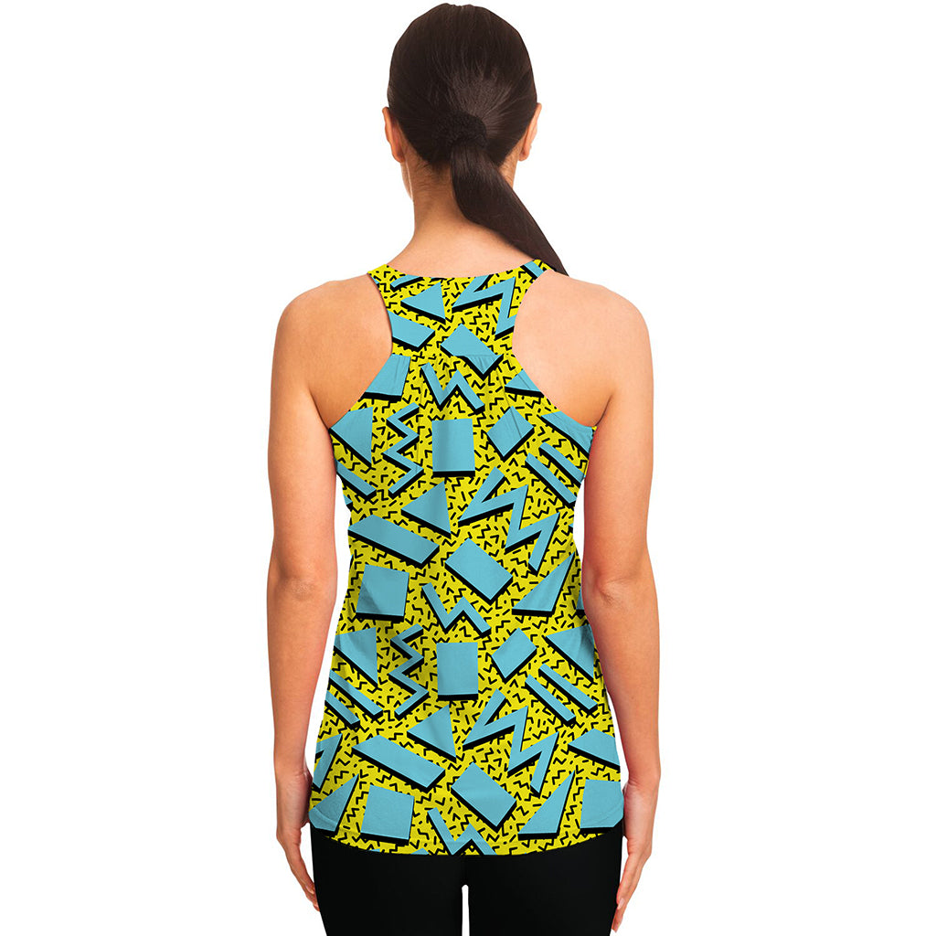 Retro Funky Pattern Print Women's Racerback Tank Top