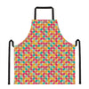 Retro Geometric Rounded Square Print Apron