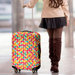 Retro Geometric Rounded Square Print Luggage Cover