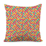 Retro Geometric Rounded Square Print Pillow Cover