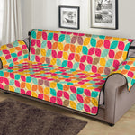 Retro Geometric Rounded Square Print Sofa Protector