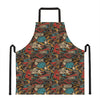 Retro Graffiti Pattern Print Apron