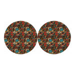 Retro Graffiti Pattern Print Car Coasters